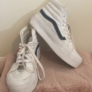 White Platform HighTop Vans Women’s S 6.5